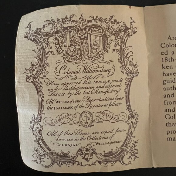 Vtg Williamsburg Pottery Double-Handled Salt Glaze Crock w/ Cobalt Blue Designs - Picture 12 of 16